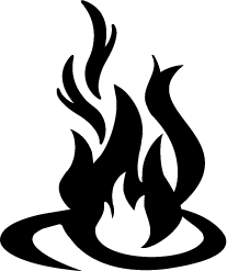lifEGO Brand Flame in Black. Logo design by Carlene Can in Richmond VA.