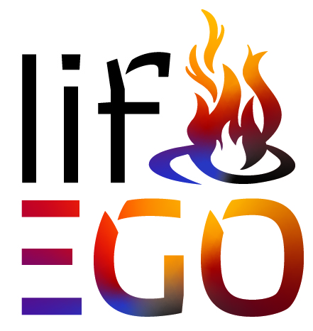lifEGO Brand stacked Logo in color. Logo design by Carlene Can in Richmond VA.