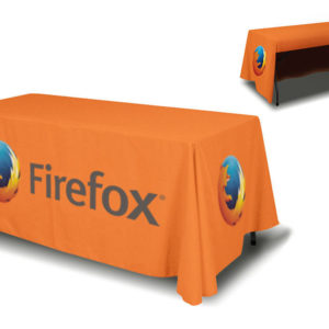 6ft Table Cover 3 sided (Open Back)
