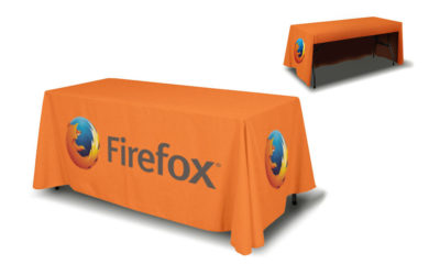 6ft Table Cover 3 sided (Open Back)