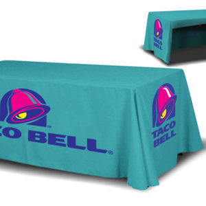8ft Table Cover 3 sided (Open Back)