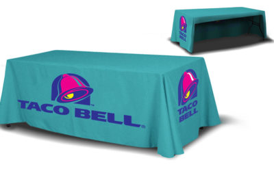 8ft Table Cover 3 sided (Open Back)