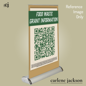 Totemic Solutions Grant QR Code Table Top Banner Stand 11.5"x17.5"