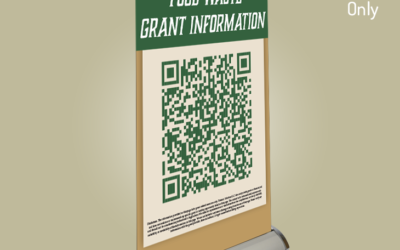 Totemic Solutions Grant QR Code Table Top Banner Stand 11.5″x17.5″